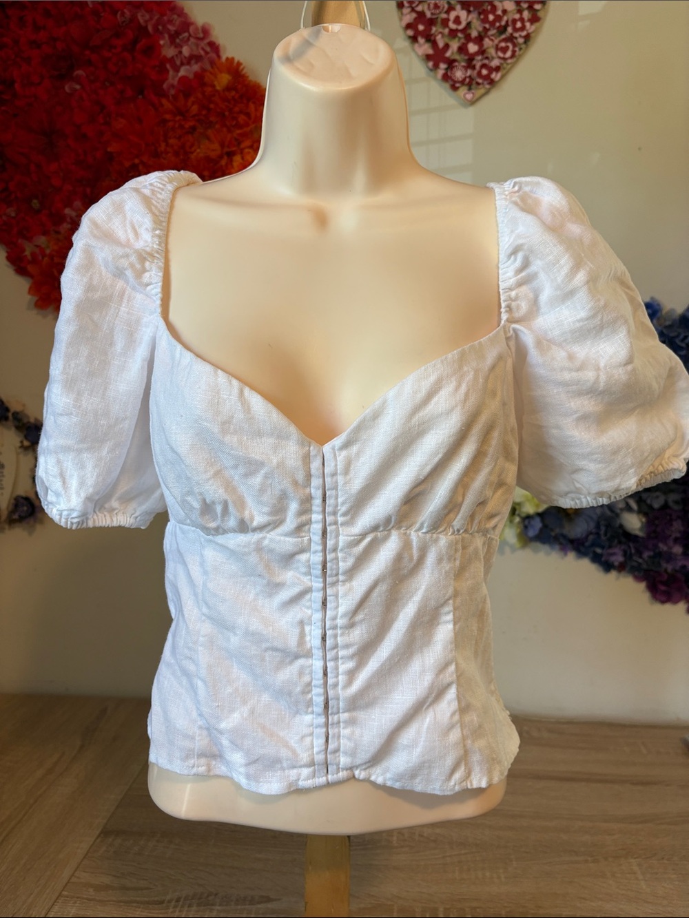 Reformation Rome 💯 Linen Top Blouse - Picture 5 of 12